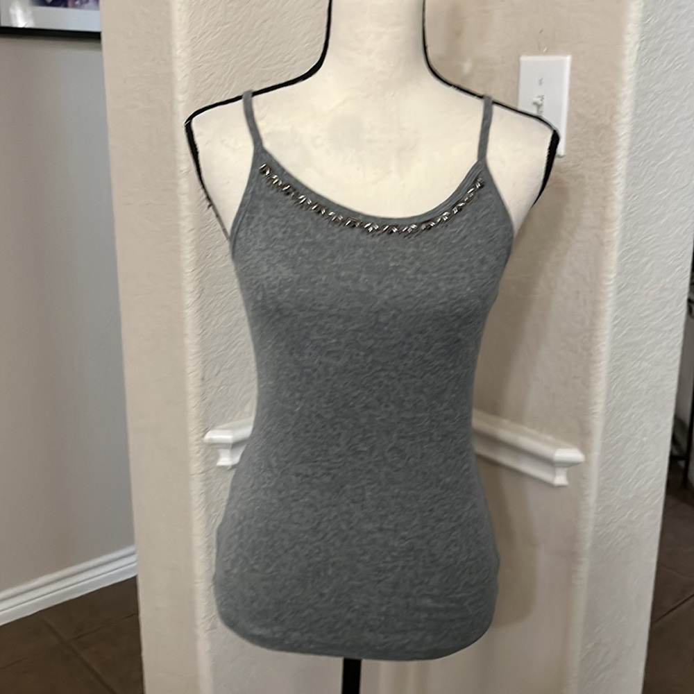 Mossimo Supply Co. gray beaded tank top